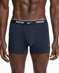 NIKE Herren Boxer Shorts, 3er Pack - Trunks, Logobund, Baumwolle Stretch Blau/Schwarz L -Günstiges Mode Wucht Geschäft 01faab3d1361a8a7a6205a00add4311a