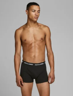 Jack & Jones Herren Boxer-Shorts JacAnthony Unter-Hosen Pants 3er-Pack Black, Farbe:Schwarz, Größe:M -Günstiges Mode Wucht Geschäft 03f10e11743faa82be5dbbc437c1aef6