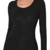 Schiesser Damen Shirt Langarm 1/1 Arm Sehr Elastisch - 155414, Größe Damen:L, Farbe:schwarz -Günstiges Mode Wucht Geschäft 0437338965738a59c31ba62677b7b0fe