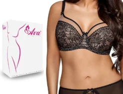 AVA Damen Soft BH Unterwäsche Gemustert Mit Seitenstäbchen Und Regulierbarem Setteil 1396, Farbe:Schwarz, BH Unterbrustumfang:80, BH Cup Größe:G -Günstiges Mode Wucht Geschäft 08a63cf7350aea20428de70c1546561f