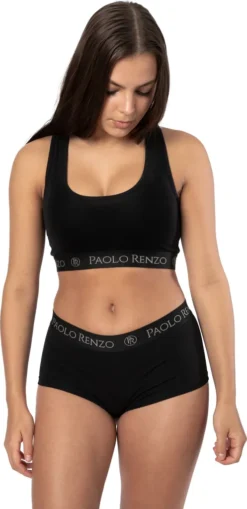 Paolo Renzo Damen Panty SPORT LINE 6 Stück - Baumwoll Panty - Sport Panty - Größe L - Schwarz -Günstiges Mode Wucht Geschäft 08d1f20f0f1e71a06ba61c67cd875781