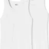 Schiesser 2er Pack Long Life Baumwolle Unterhemd / Tanktop Körpernahe Passform Mit Rundhals-Ausschnitt, Kleines Serien-Logo Am Saum, Reduzierte Pilling-Bildung Und Glatte Gleichmäßige Oberfläche -Günstiges Mode Wucht Geschäft 0c0df27384d3b20ee1cbc9067c3c2349