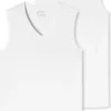 Schiesser 2er-Pack - 95/5 - Organic Baumwolle Unterhemd / Tanktop Tiefer V-Aussschnitt, Perfekter Sitz, Elastische Single-Jersey Qualität