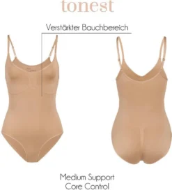Shaping-Body - Figurformend - Shapewear Damen - Bauch-Weg Shaper - Formbody - Shaping-Unterwäsche - (S, Hell-Beige) 3000-MS-CC -Günstiges Mode Wucht Geschäft 0d5b4c9871954a7ece402f39a6176170