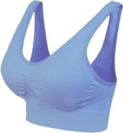 3-er Damen Komfort BHs Nahtlos Bustier Sport Push Up Top BHs Fitness Yoga BHs, Lila/Rosa/Blau, 2XL -Günstiges Mode Wucht Geschäft 0e0aadbdc5e444ed9532e2329e37de70