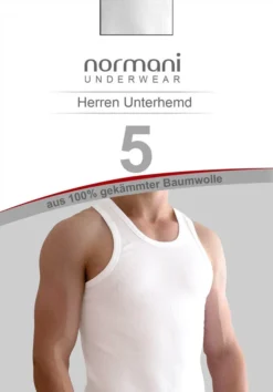 Normani 5 Stück Herren-Unterhemd Doppelripp -Günstiges Mode Wucht Geschäft 0e11af065d2d31446651312d7783d645