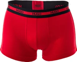 Hugo Boss HUGO Herren Boxer Shorts, 2er Pack - Trunks, Logobund, Baumwolle Stretch Rot/Schwarz L -Günstiges Mode Wucht Geschäft 0e6e898e6b5400522f670f063bd39462