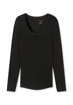 Schiesser Damen Shirt Langarm 1/1 Arm Sehr Elastisch - 155414, Größe Damen:L, Farbe:schwarz -Günstiges Mode Wucht Geschäft 1430bee67202f315703bf76eaa08d8b1