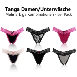 Lospitch 6x Damen Tanga Hoesche Slips Set Unterwaesche Panty Baumwolle Pants Gr.L -Günstiges Mode Wucht Geschäft 174de21975da65a3546de4c147161be8 2