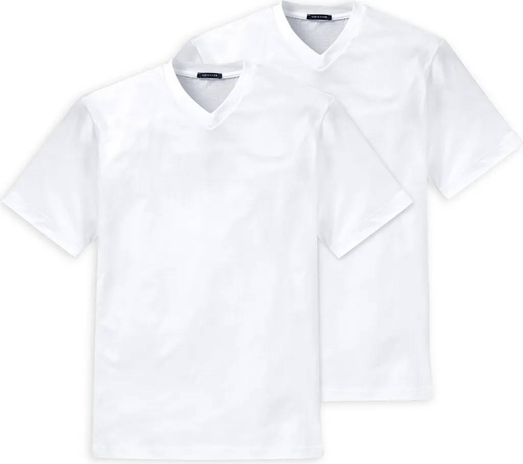 Schiesser Herren Unterhemd American Shirt T-Shirt Doppelpack Box - 008151, Größe Herren:XL, Farbe:weiss 3 Schiesser Herren Unterhemd American Shirt T-Shirt Doppelpack Box - 008151, Größe Herren:XL, Farbe:weiss
