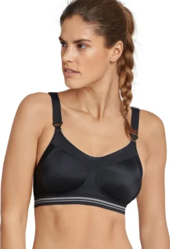 Schiesser Damen Sport BH Bra High Impact - 172739, Farbe:schwarz, Größe BH:75B -Günstiges Mode Wucht Geschäft 1ad464c0810830114ab417bbb5a9a9fe