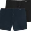 SCHIESSER Herren Boxershorts 2er Pack - Shorts, Single Jersey, Unifarbig, S-4XL Schwarz/Blau L -Günstiges Mode Wucht Geschäft 1eb7ade7f0ebe7a7213735088d3aca1d