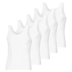 ESGE 5er Pack - Malibu Doppelripp Unterhemd Ohne Störende Seitennähte, Pflegeleicht, Formbeständig Und Strapazierfähig, 100 % Supergekämpter Baumwolle