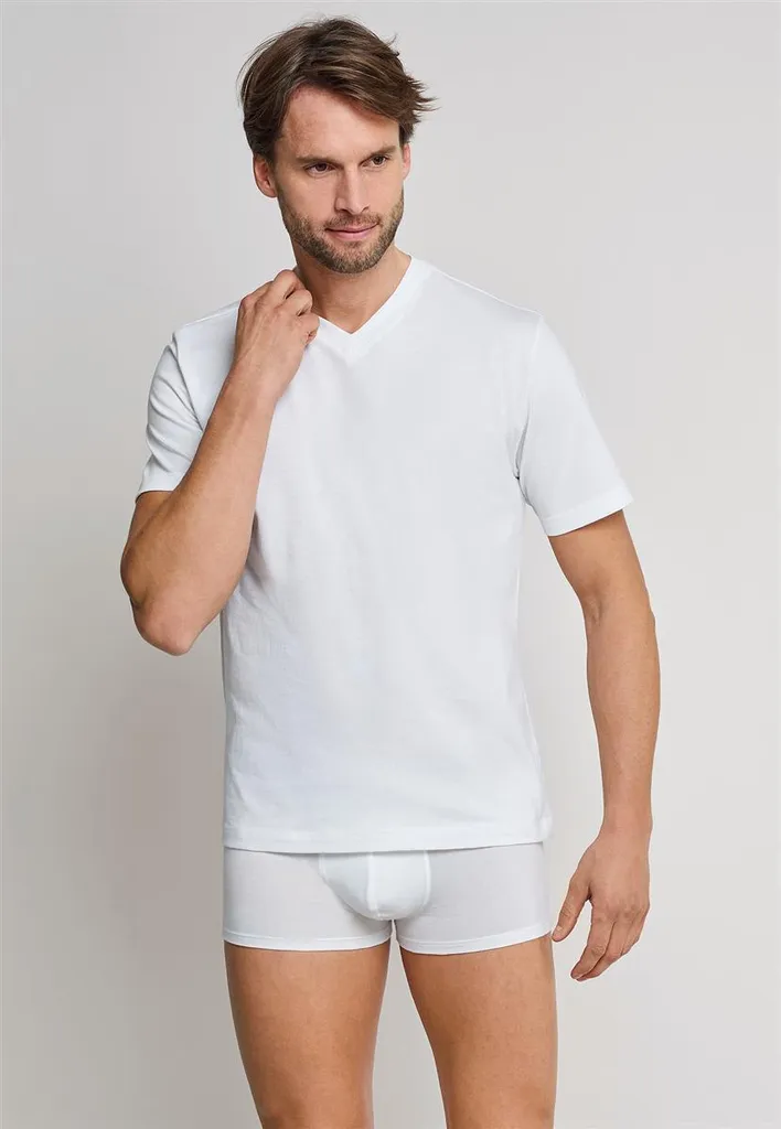 Schiesser Herren Unterhemd American Shirt T-Shirt Doppelpack Box - 008151, Größe Herren:XL, Farbe:weiss 6 Schiesser Herren Unterhemd American Shirt T-Shirt Doppelpack Box - 008151, Größe Herren:XL, Farbe:weiss – Bild 4