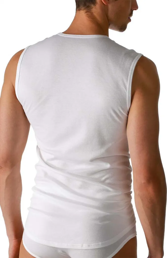 Mey Herren Unterhemd Serie Noblesse City-Shirt Ärmelloses Tanktop Breiten Trägern 7/XL Weiß 5 Mey Herren Unterhemd Serie Noblesse City-Shirt Ärmelloses Tanktop Breiten Trägern 7/XL Weiß – Bild 3