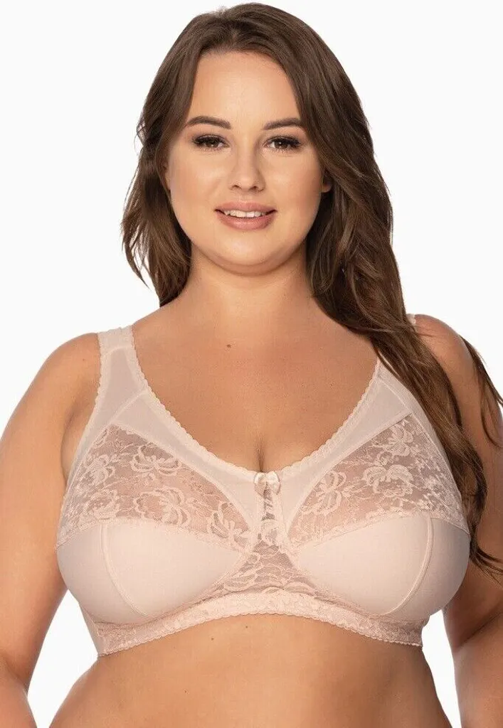Gaia - Bh 1162 - Damen BH MELODIA Ohne Bügel Soft BH Große Größen Plus Size Beige - 85G 4 Gaia - Bh 1162 - Damen BH MELODIA Ohne Bügel Soft BH Große Größen Plus Size Beige - 85G – Bild 2
