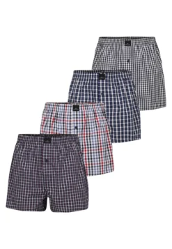 Götzburg Herren 4er Pack American Boxershorts 100% Gewebte Baumwolle Größe: 7