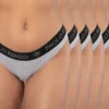 Paolo Renzo Damen Tanga SPORT LINE 6 Stück - Sport String Tanga - Größe S - Grau -Günstiges Mode Wucht Geschäft 2e5151f2309b45b4a28e00dd0368ffd2