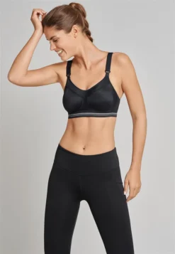 Schiesser Damen Sport BH Bra High Impact - 172739, Farbe:schwarz, Größe BH:75B -Günstiges Mode Wucht Geschäft 2eaaca06e4d153a78df6b2939ea794f5