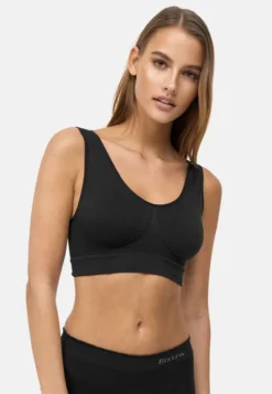 Damen Bustier BH Mit Cups 3-er Stück Pack Triangel Soft Bra Breite Träger Mieder Basic, Farben:Schwarz-Weiß, Größe:XL-XXL -Günstiges Mode Wucht Geschäft 33218362f7776ba15655a23e24dbeeda