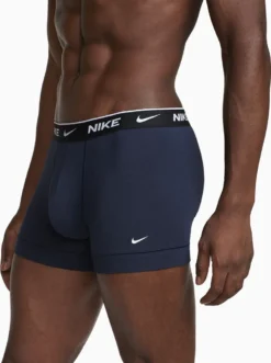 NIKE Herren Boxer Shorts, 3er Pack - Trunks, Logobund, Baumwolle Stretch Blau/Schwarz L -Günstiges Mode Wucht Geschäft 357965f814f79498a045c18120d7b5e8