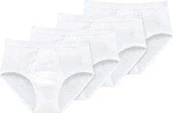 Schiesser 4er Pack Original Classics Feinripp Slip / Unterhose Besonders Komfortabel Und Ohne Störende Seitennähte, Bequemer Webgummibund Mit Tonalem Schiesser-Logo, Hochwertiger Feinripp Aus 100% Supergekämmter Baumwolle