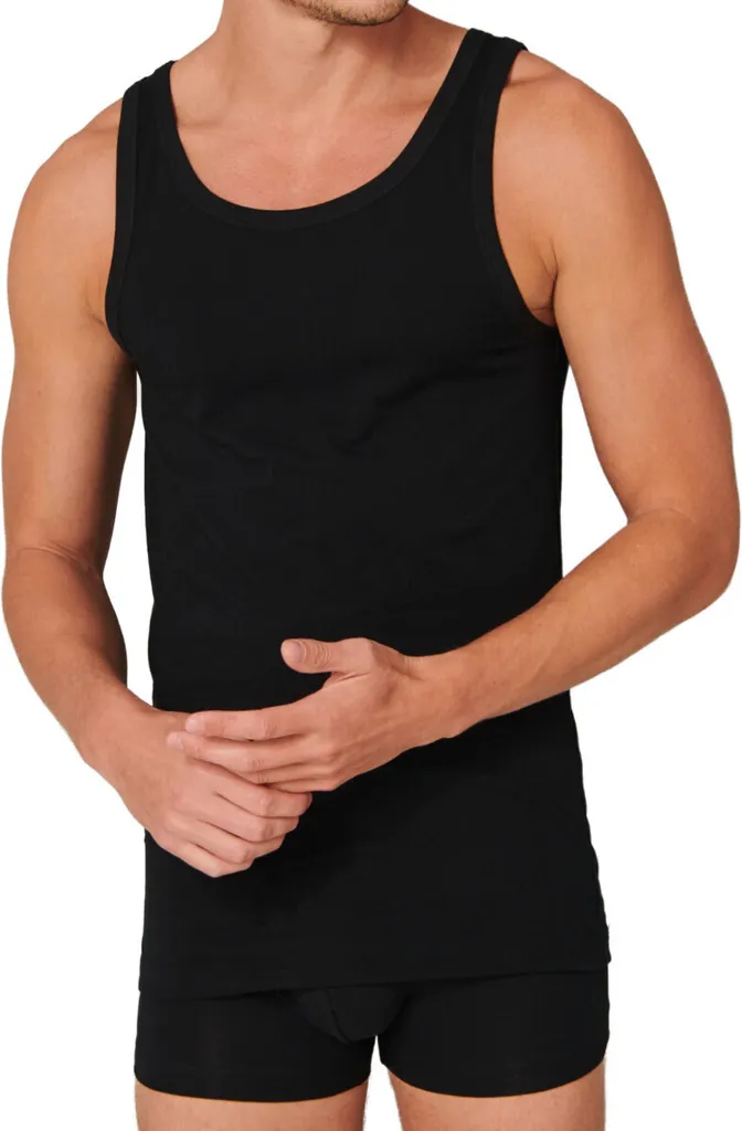 Schiesser 4er-Pack - 95/5 - Organic Baumwolle Unterhemd / Tanktop Tiefer Rundhalsausschnitt, Perfekter Sitz, Elastische Single-Jersey Qualität 4 Schiesser 4er-Pack - 95/5 - Organic Baumwolle Unterhemd / Tanktop Tiefer Rundhalsausschnitt, Perfekter Sitz, Elastische Single-Jersey Qualität – Bild 2