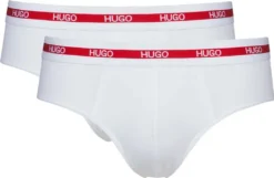 HUGO BOSS Zweier-Pack Briefs Aus Stretch-Baumwolle Gr.M Fb.100 2xWeiß