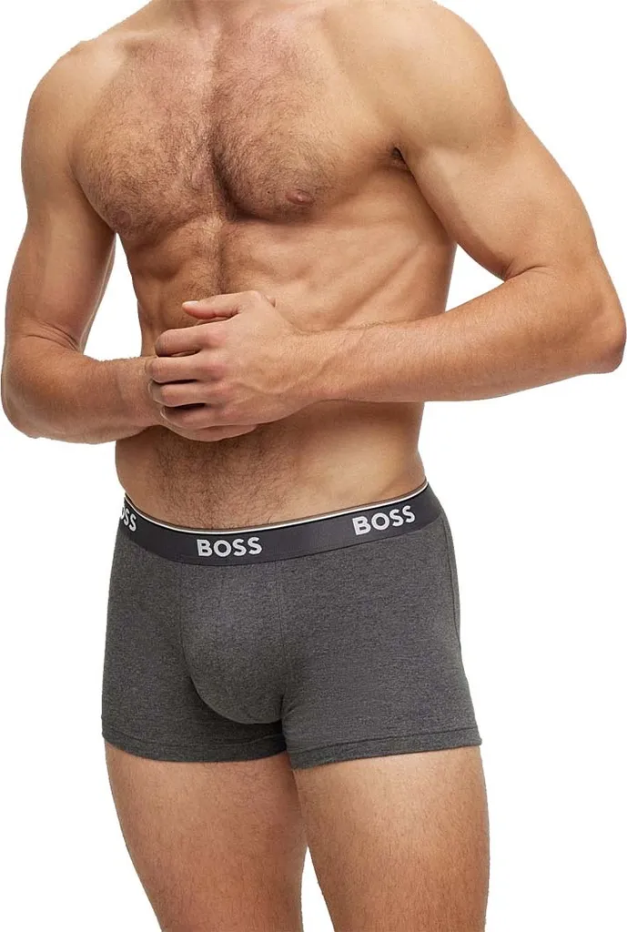 Hugo Boss BOSS Herren Boxershorts Trunk Unterhosen Baumwolle Stretch 3er Pack L 1xHellgrau/Grau/Schwarz 4 Hugo Boss BOSS Herren Boxershorts Trunk Unterhosen Baumwolle Stretch 3er Pack L 1xHellgrau/Grau/Schwarz – Bild 2