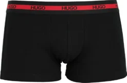 Hugo Boss HUGO Herren Boxer Shorts, 2er Pack - Trunks, Logobund, Baumwolle Stretch Rot/Schwarz L -Günstiges Mode Wucht Geschäft 499c77e8bb2adde125a26423a9415a96