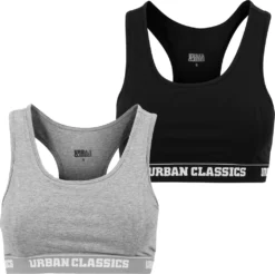 Urban Classics Damen Sport-BH Logo Bra TB1490 Schwarz Black 3XL -Günstiges Mode Wucht Geschäft 4a619d02b21343df2591b3aa6d414a5d