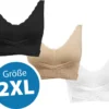 Genius Cara Mia BH-Set Ohne Bügel In Schwarz, Weiß & Beige Für Damen Frauen Größe 2XL; A29196 -Günstiges Mode Wucht Geschäft 4ec76d05bc5833864d5ce163d3d42102