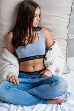 Paolo Renzo Damen Bustier SPORT LINE 6 Stück - Baumwoll Bustier - Sport Bustier - Größe XL - Grau -Günstiges Mode Wucht Geschäft 4f31cc6ef72fe4b0be96a46937b0ee88