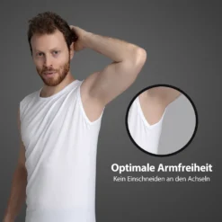 Burnell & Son Unterhemd Herren Ärmellos Mit Rundhals 3er Pack - Feinripp Extra Lang Aus Baumwolle Slim Fit -Günstiges Mode Wucht Geschäft 4f775aa1f7fc071c0c84e26743430970