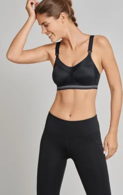 Schiesser Damen Sport BH Bra High Impact - 172739, Farbe:schwarz, Größe BH:75B -Günstiges Mode Wucht Geschäft 4fa5f9a1e4dc525baa21f58f0c21b768