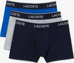 Lacoste 3er Pack Unterhosen Casual Baumwolle Stretch Boxer Navy Blau Grau -Günstiges Mode Wucht Geschäft 4fd3f2abba1a278c21366a1d850ffc34