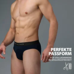 Burnell & Son 6er Pack - Basic Slip / Unterhose Perfekte Passform, Extra Elastischer Bund, Doppelvernähung Im Hüftbereich -Günstiges Mode Wucht Geschäft 4ff3f3afd073409ae3fc194e6b0dd9d4