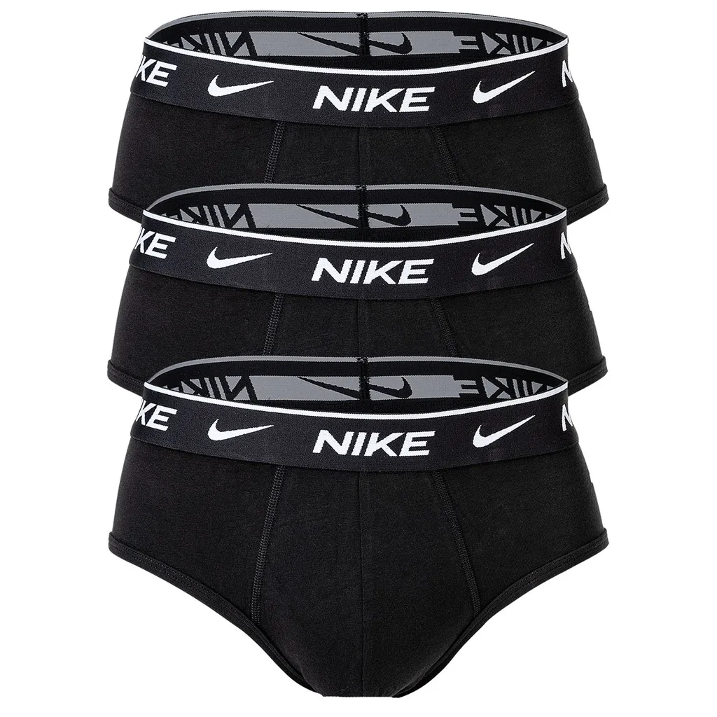NIKE Herren Slips, 3er Pack - Briefs, Logobund, Baumwolle Stretch Schwarz L 3 NIKE Herren Slips, 3er Pack - Briefs, Logobund, Baumwolle Stretch Schwarz L