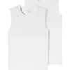Schiesser 2er-Pack - 95/5 - Organic Baumwolle Unterhemd / Tanktop Komfortabler Rundhalsausschnitt, Elastische Single-Jersey Qualität, Perfekter Sitz