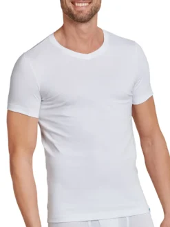 Schiesser Herren T-shirt V-Ausschnitt Long Life Rib Weiss 5/M -Günstiges Mode Wucht Geschäft 528579d5e708535163499fdb80b81eb5