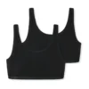 SCHIESSER Mädchen Bustier 2er Pack - Sport BH, Serie 95/5, Baumwolle Stretch, Einfarbig, 140-176 Schwarz 176 -Günstiges Mode Wucht Geschäft 5449d4976b1a37588bd740183127d15a