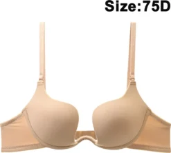 Damen Tief U Multi-Way Convertible Plunge Bra Criss Cross Low Back Neckholder,Skin Color,75D