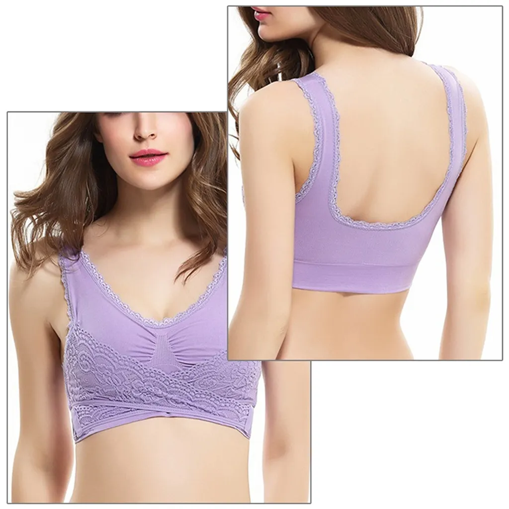 3er Set Damen BH Komfort Seamless Nahtlos Bustier Spitze Sport Push Up Yoga T-shirt Bra Fitness Sport-BHs Größe:L 9 3er Set Damen BH Komfort Seamless Nahtlos Bustier Spitze Sport Push Up Yoga T-shirt Bra Fitness Sport-BHs Größe:L – Bild 8