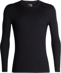 ICEBREAKER Mens 200 Oasis LS Crewe Black M