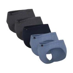 Götzburg Herren Briefs 5er Pack - Single Jersey, Unterwäsche Set, Baumwolle Stretch Blau/Grau L -Günstiges Mode Wucht Geschäft 61d1ad587da60700d7c5f574fd4dc0d5