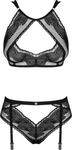 Obsessive Dessous Set Aus Zart Gemustertem Material, Farbe: Schwarz, Größe: S/M 13 Obsessive Dessous Set Aus Zart Gemustertem Material, Farbe: Schwarz, Größe: S/M -Günstiges Mode Wucht Geschäft 641a3b72337b9ba9a32456306a2e8c3d