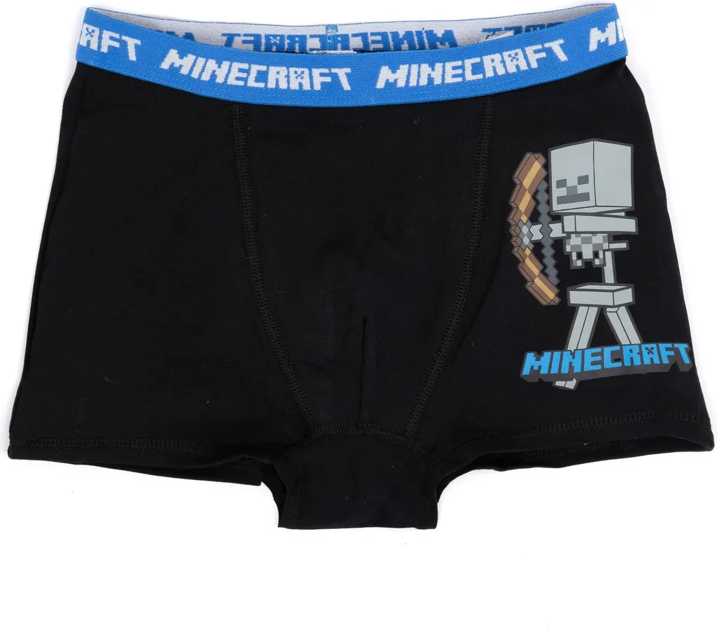 Minecraft - Boxershorts Set Für Jungen (3er-Pack) NS6817 (152-158) (Grau/Blau/Schwarz) 4 Minecraft - Boxershorts Set Für Jungen (3er-Pack) NS6817 (152-158) (Grau/Blau/Schwarz) – Bild 2
