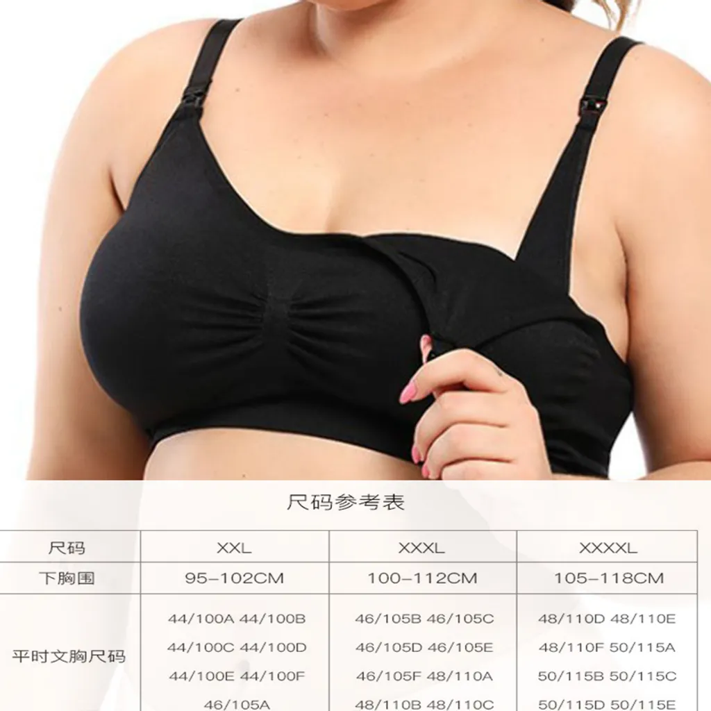 3er Set Nahtloser Still-BH Schwangerschafts Still BH Verstellbare Schultergurte Atmungsaktiv Hautfarbe Schwarz Grau (3XL) 7 3er Set Nahtloser Still-BH Schwangerschafts Still BH Verstellbare Schultergurte Atmungsaktiv Hautfarbe Schwarz Grau (3XL) – Bild 5