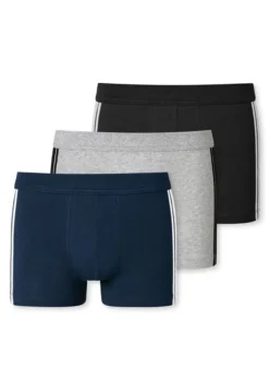 SCHIESSER Herren Shorts 3er Pack - 95/5, Baumwolle Stretch, Seitenstreifen Grau 4XL -Günstiges Mode Wucht Geschäft 679d4bde8a6c3fe44f866f114eb14182