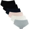 Fabio Farini - 6er Pack Damen Baumwolle Panties Mit Dezenter Spitze, Größe:XL, Farbe:Multifarb Set -Günstiges Mode Wucht Geschäft 67f16c292f8e3ce3bf7cf7ce0771906f